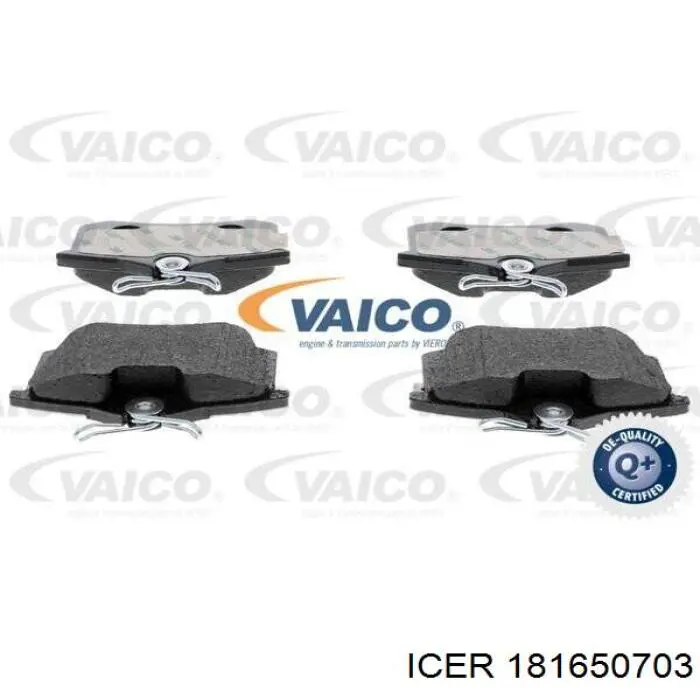 Sapatas do freio traseiras de disco Icer 181650703