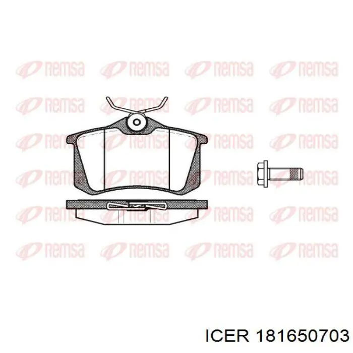 Compre 181650703 Icer Sapatas do freio traseiras de disco