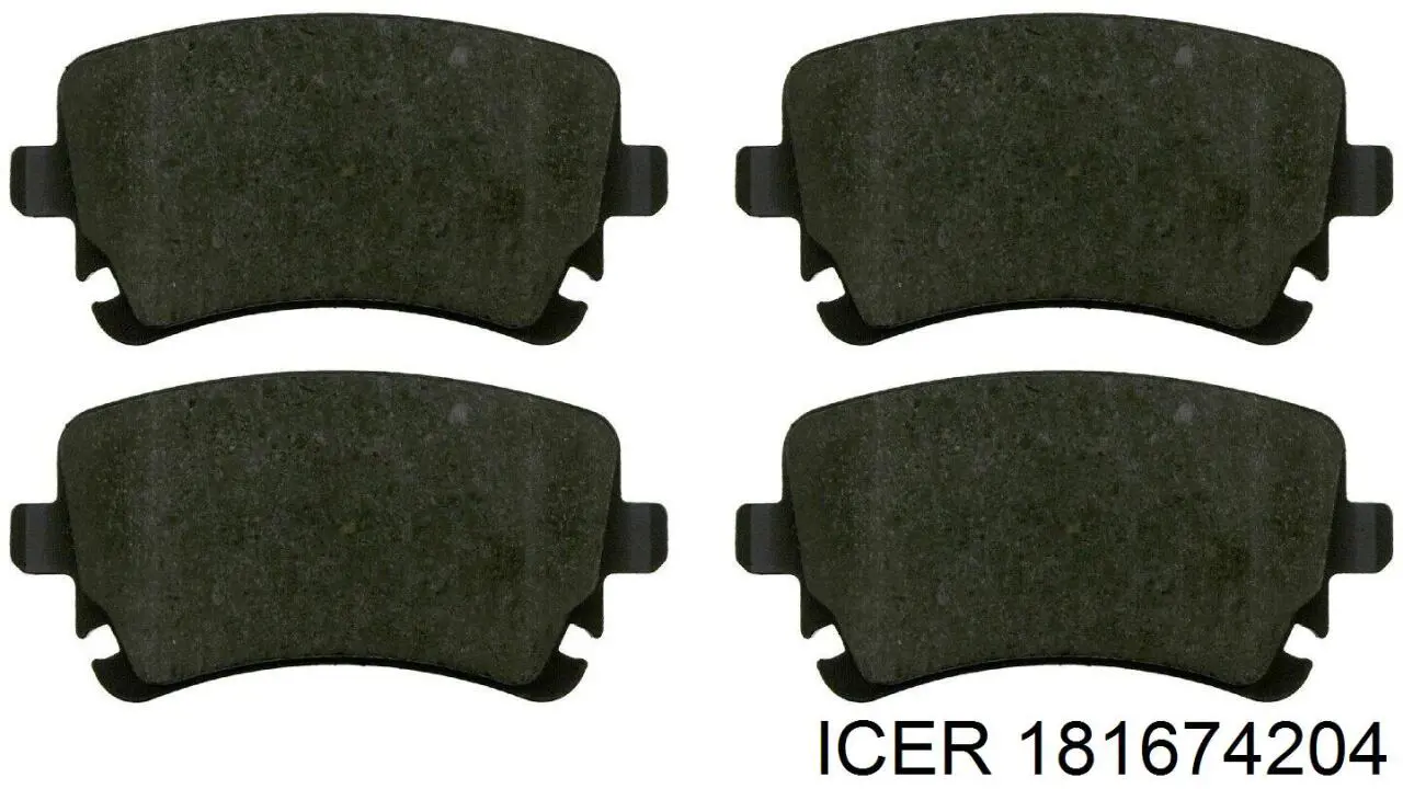 Sapatas do freio traseiras de disco Icer 181674204 preço, a partir de 34,52 USD