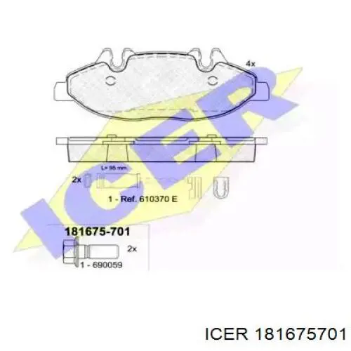 Sapatas do freio dianteiras de disco Icer 181675701 preço, a partir de 35,02 USD