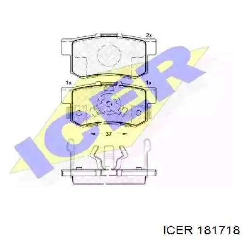 Sapatas do freio traseiras de disco Icer 181718 preço, a partir de 26,43 USD