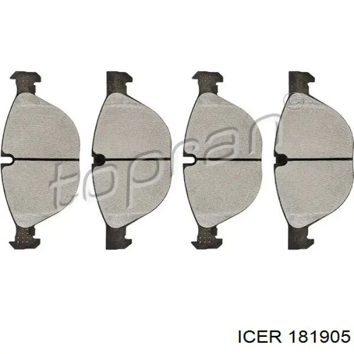 181905 Icer Sapatas do freio dianteiras de disco