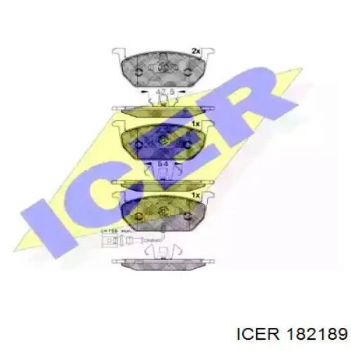 Compre 182189 Icer Sapatas do freio dianteiras de disco