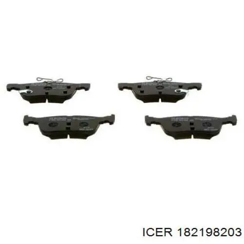 Compre 182198203 Icer Sapatas do freio traseiras de disco