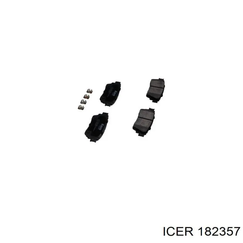 182357 Icer Sapatas do freio traseiras de disco