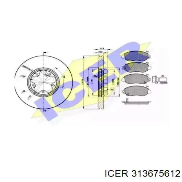 DP24019 Brembo Disco do freio dianteiro