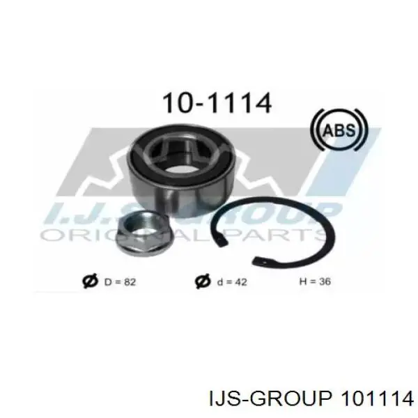 101114 IJS Group Rolamento de cubo dianteiro