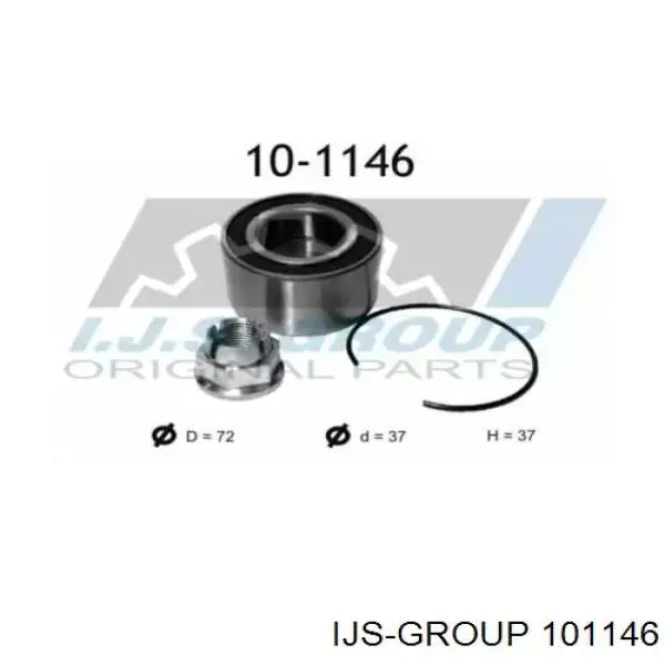 101146 IJS Group Rolamento de cubo dianteiro