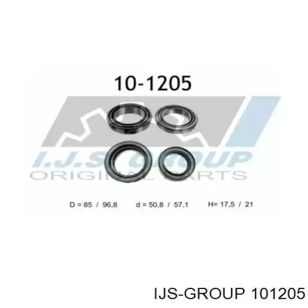 101205 IJS Group Rolamento de cubo traseiro