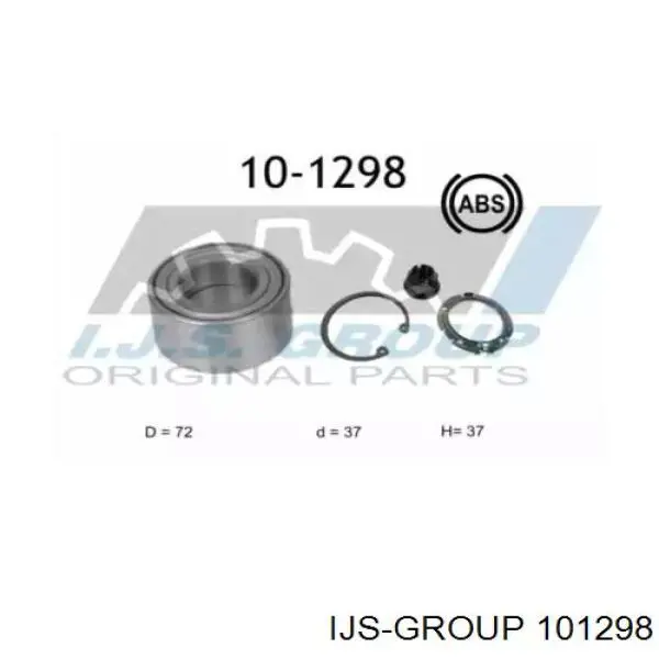 101298 IJS Group Rolamento de cubo dianteiro