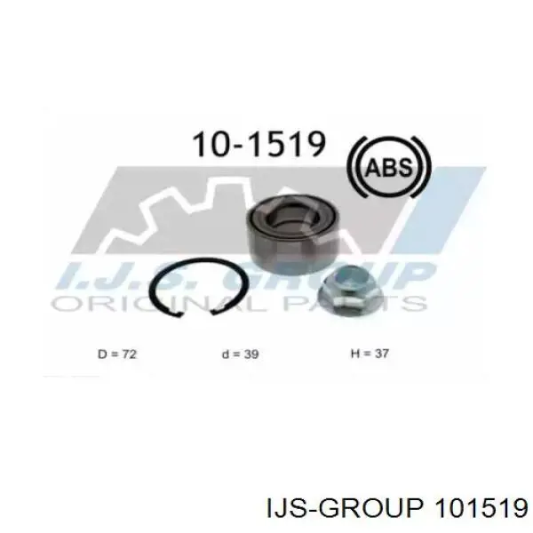 101519 IJS Group Rolamento de cubo dianteiro