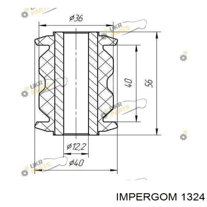 Bloco silencioso do braço oscilante inferior traseiro Impergom 1324 preço, a partir de 12,71 USD