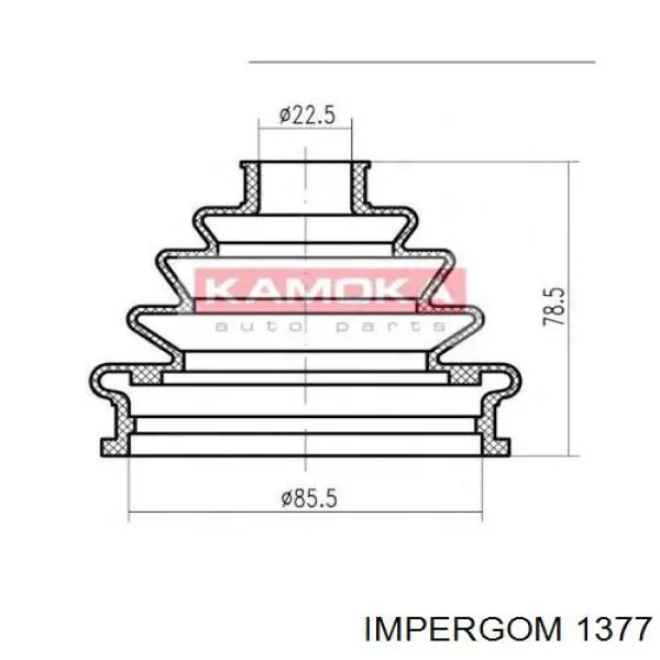 Compre 1377 Impergom Bloco silencioso dianteiro do braço oscilante inferior