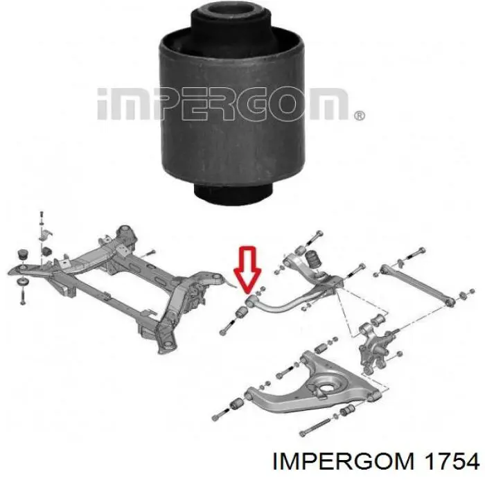 Compre 1754 Impergom Bloco silencioso do braço oscilante superior traseiro
