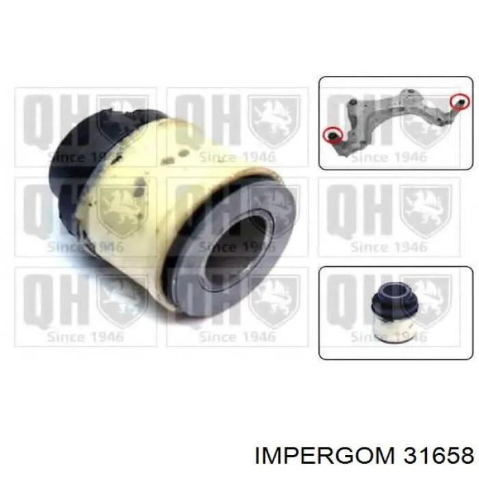 Bloco silencioso de viga traseira (de plataforma veicular) Impergom 31658 preço, a partir de 18,18 USD