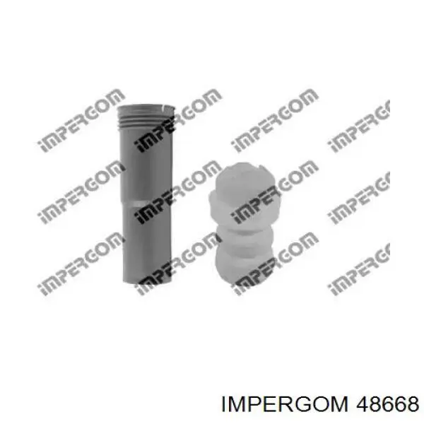48668 Impergom Pára-choque (grade de proteção) de amortecedor traseiro + bota de proteção