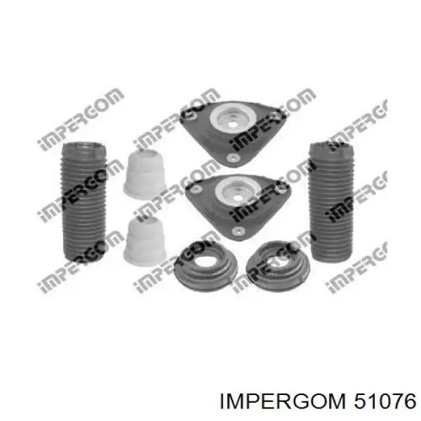 51076 Impergom Pára-choque (grade de proteção) de amortecedor dianteiro + bota de proteção
