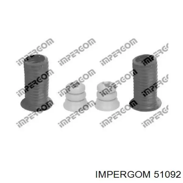 51092 Impergom Pára-choque (grade de proteção) de amortecedor dianteiro + bota de proteção