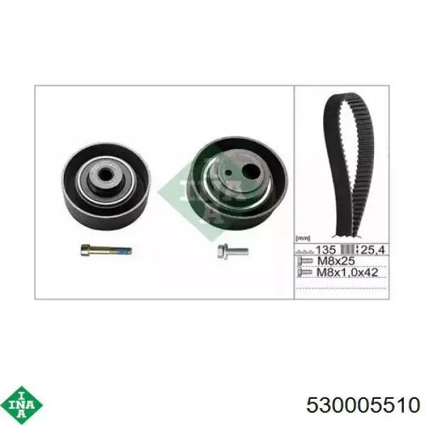 Correia do mecanismo de distribuição de gás, kit INA 530005510 preço, a partir de 135,86 USD