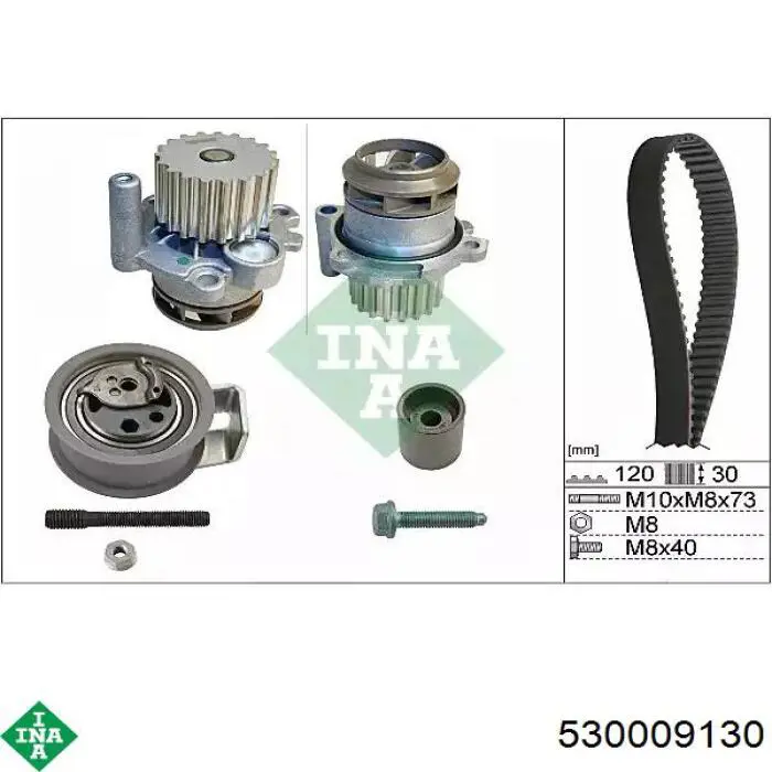 Correia do mecanismo de distribuição de gás, kit INA 530009130 preço, a partir de 164,74 USD