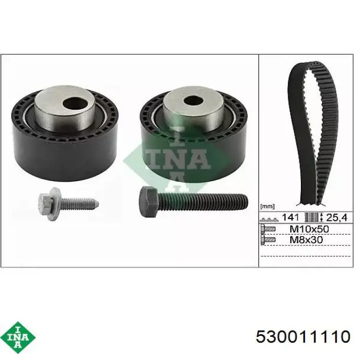 Correia do mecanismo de distribuição de gás, kit INA 530011110 preço, a partir de 78,32 USD