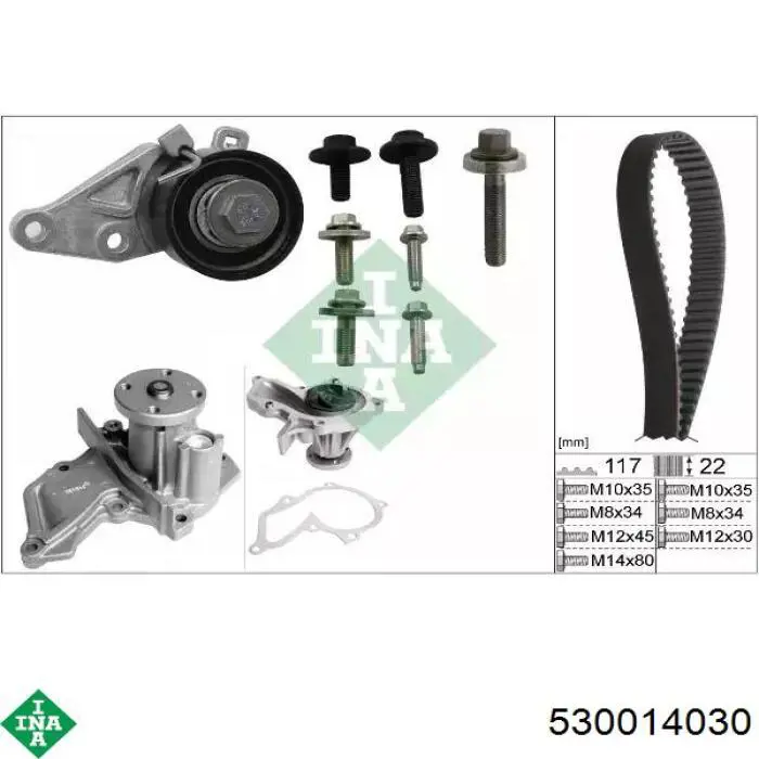 Correia do mecanismo de distribuição de gás, kit INA 530014030 preço, a partir de 99,71 USD