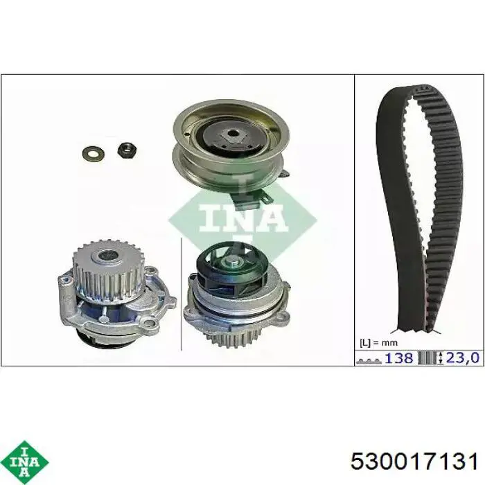 Correia do mecanismo de distribuição de gás, kit INA 530017131 preço, a partir de 112,00 USD