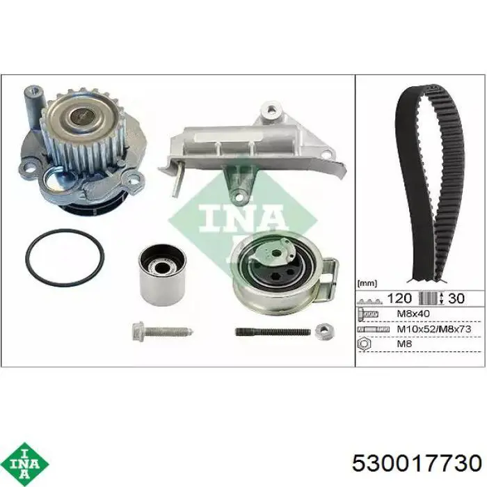 Correia do mecanismo de distribuição de gás, kit INA 530017730 preço, a partir de 244,40 USD