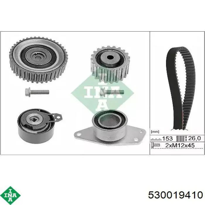 Correia do mecanismo de distribuição de gás, kit INA 530019410 preço, a partir de 240,46 USD