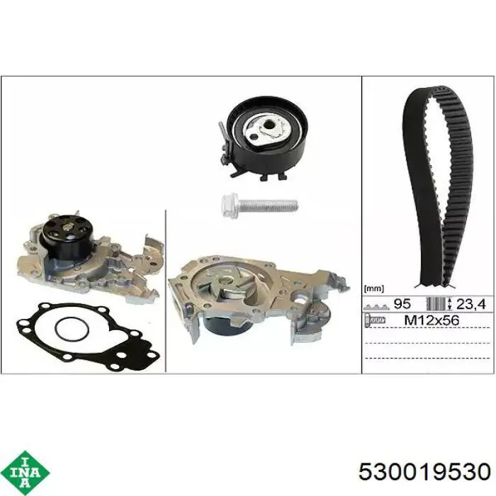 Correia do mecanismo de distribuição de gás, kit INA 530019530 preço, a partir de 104,60 USD
