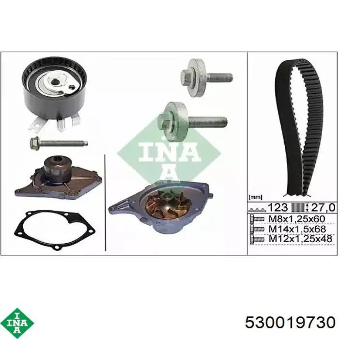 Correia do mecanismo de distribuição de gás, kit INA 530019730 preço, a partir de 100,10 USD