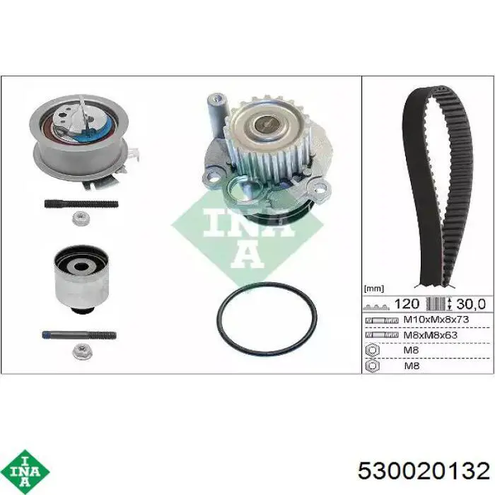 Correia do mecanismo de distribuição de gás, kit INA 530020132 preço, a partir de 169,72 USD