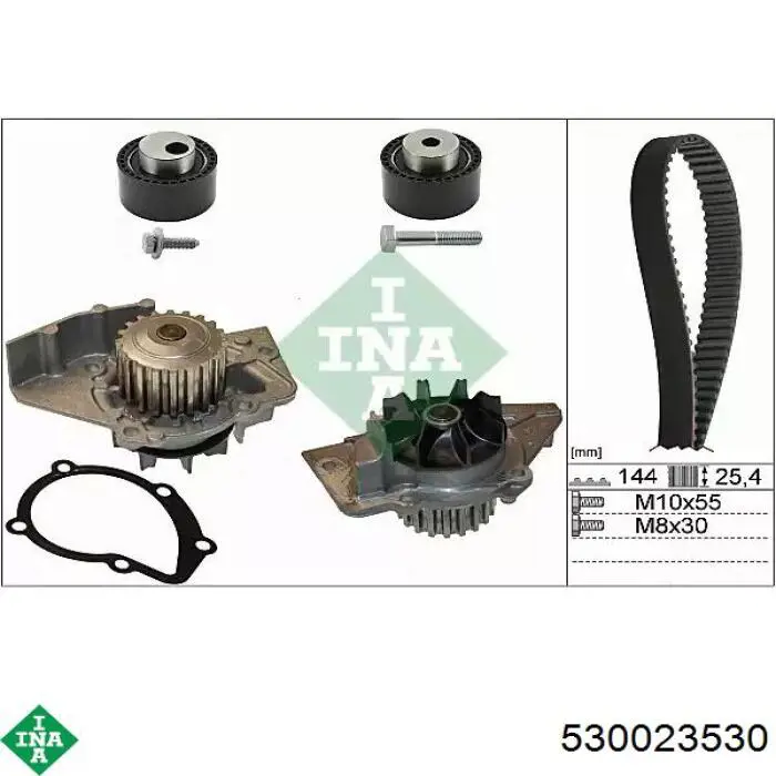 Correia do mecanismo de distribuição de gás, kit INA 530023530 preço, a partir de 101,14 USD