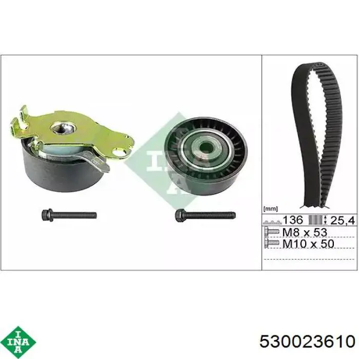 Correia do mecanismo de distribuição de gás, kit INA 530023610 preço, a partir de 95,43 USD