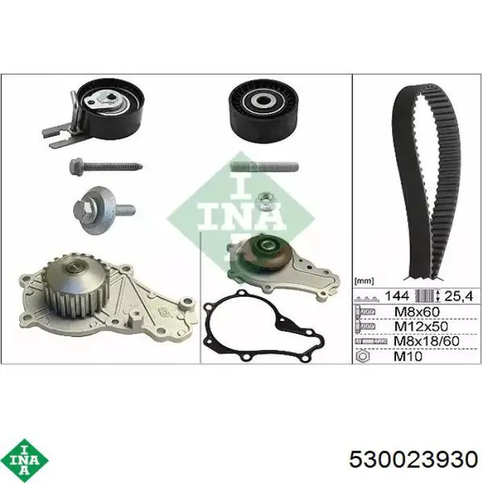 Correia do mecanismo de distribuição de gás, kit INA 530023930 preço, a partir de 100,32 USD