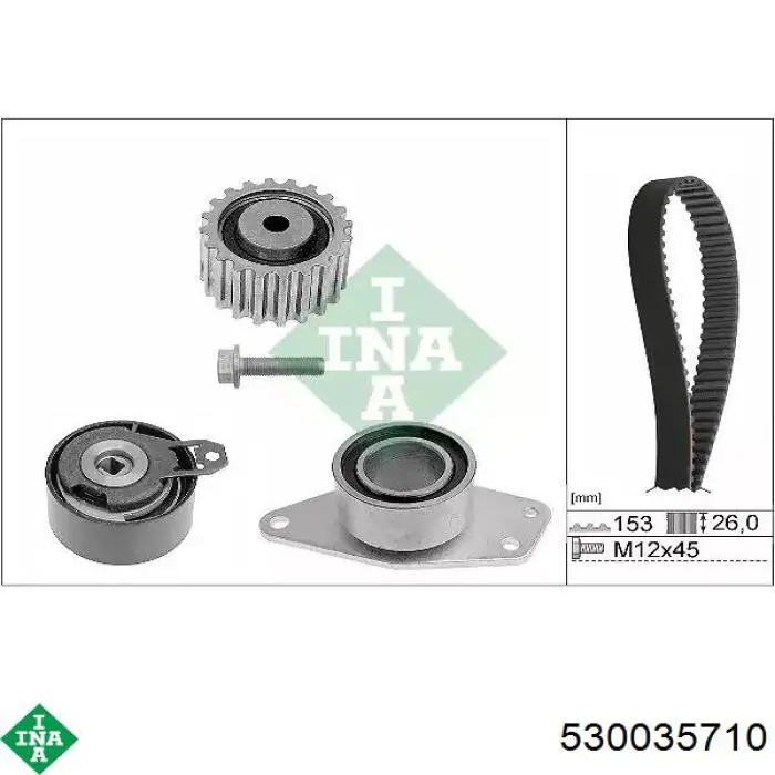 Correia do mecanismo de distribuição de gás, kit INA 530035710 preço, a partir de 188,17 USD