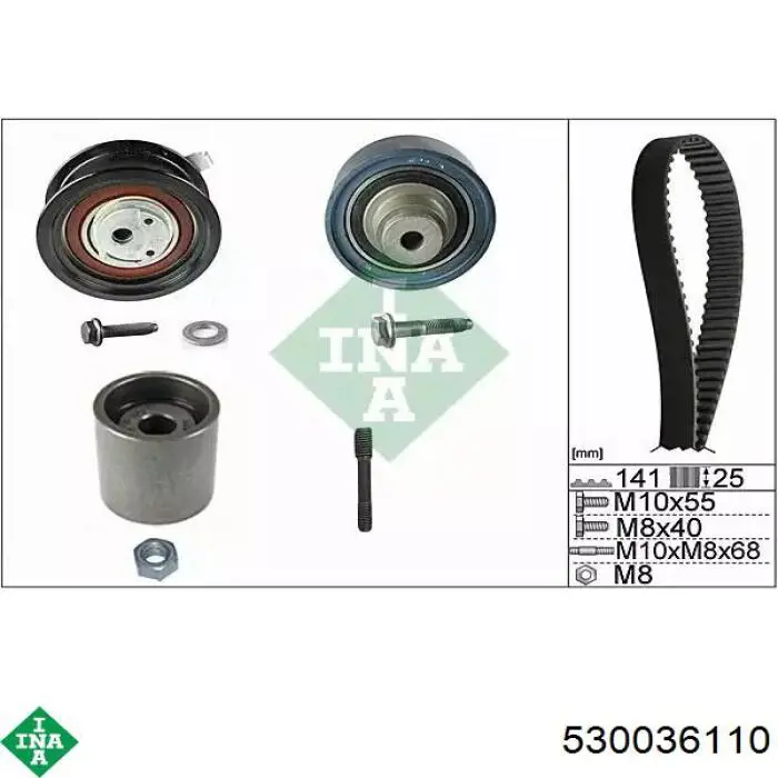 Correia do mecanismo de distribuição de gás, kit INA 530036110 preço, a partir de 147,95 USD