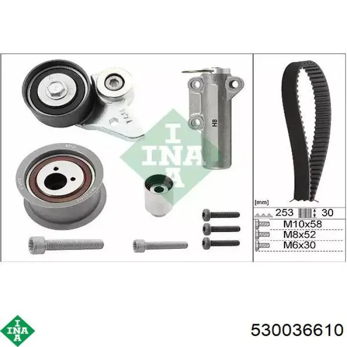 Correia do mecanismo de distribuição de gás, kit INA 530036610 preço, a partir de 323,29 USD