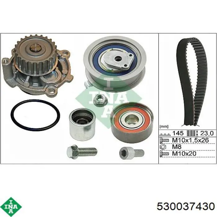 Correia do mecanismo de distribuição de gás, kit INA 530037430 preço, a partir de 182,59 USD