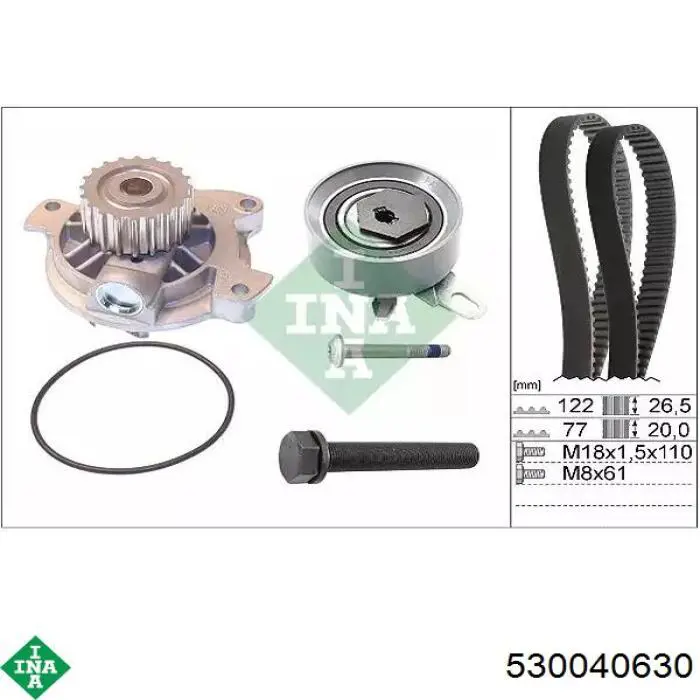 Correia do mecanismo de distribuição de gás, kit INA 530040630 preço, a partir de 129,29 USD