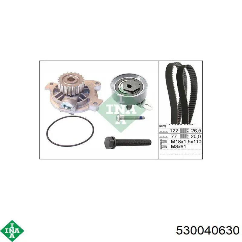 Compre 530040630 INA Correia do mecanismo de distribuição de gás, kit