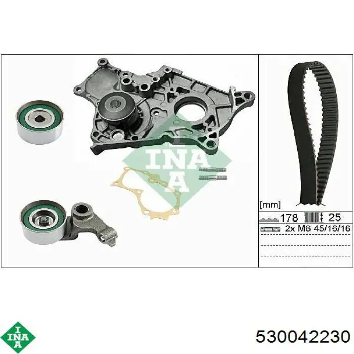530042230 INA Correia do mecanismo de distribuição de gás, kit