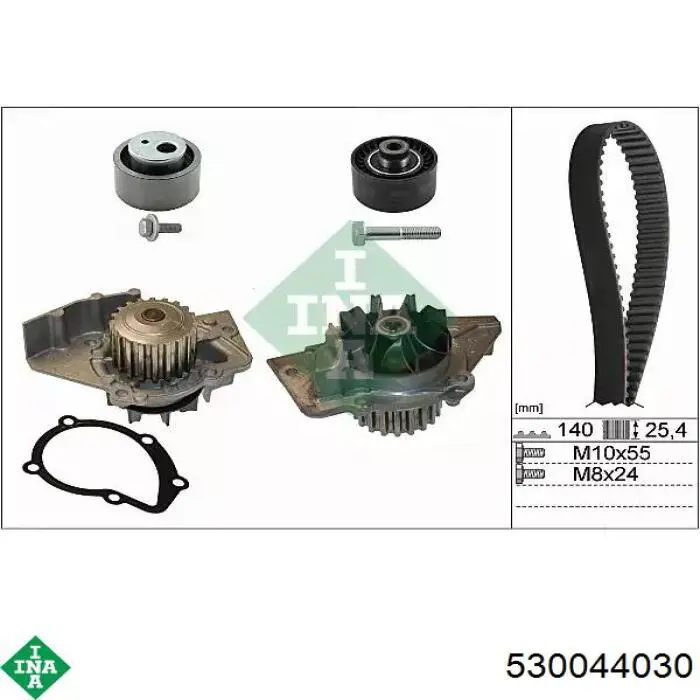 Correia do mecanismo de distribuição de gás, kit INA 530044030 preço, a partir de 121,95 USD