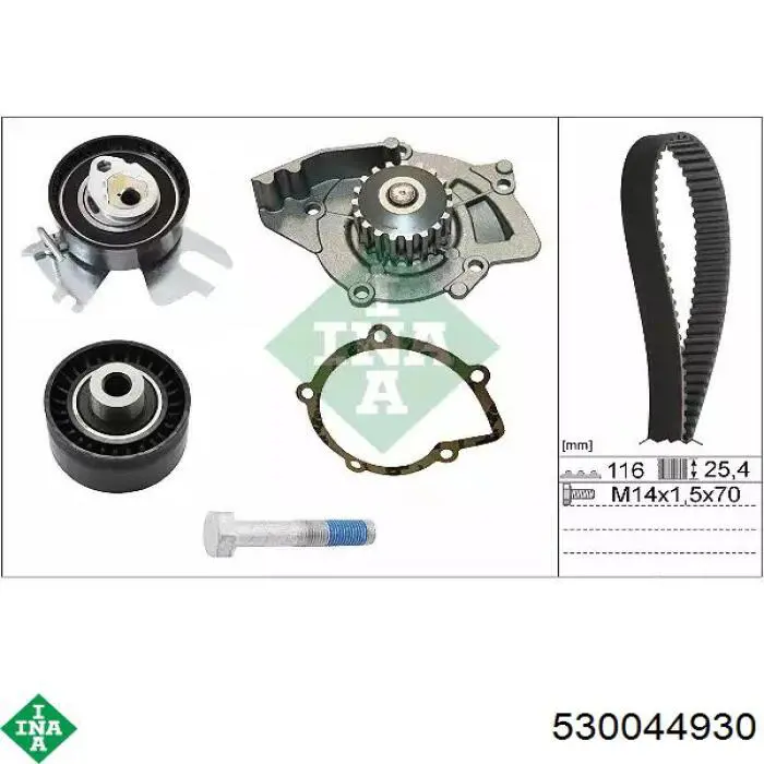Correia do mecanismo de distribuição de gás, kit INA 530044930 preço, a partir de 126,79 USD