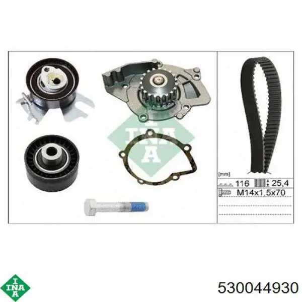 Compre 530044930 INA Correia do mecanismo de distribuição de gás, kit