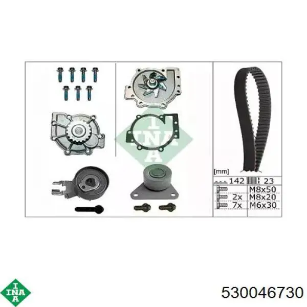 Compre 530046730 INA Correia do mecanismo de distribuição de gás, kit