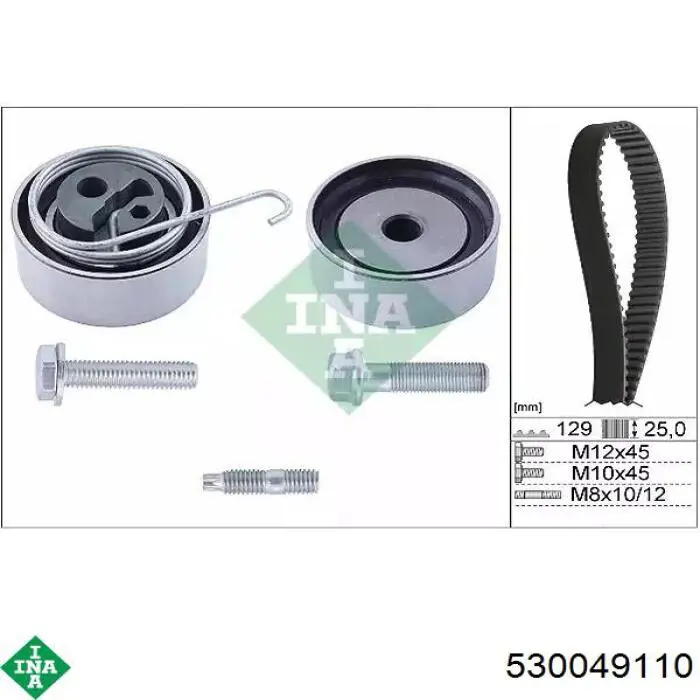 Correia do mecanismo de distribuição de gás, kit INA 530049110 preço, a partir de 94,86 USD