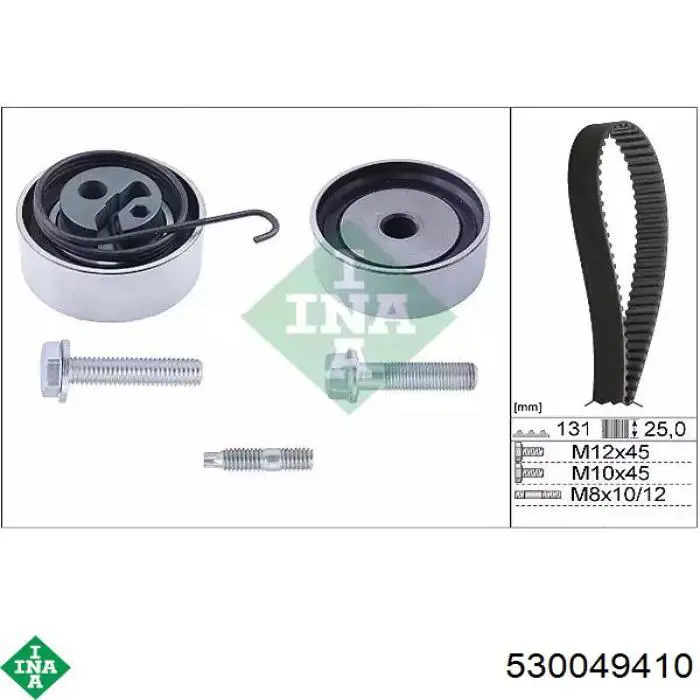 Correia do mecanismo de distribuição de gás, kit INA 530049410 preço, a partir de 124,10 USD
