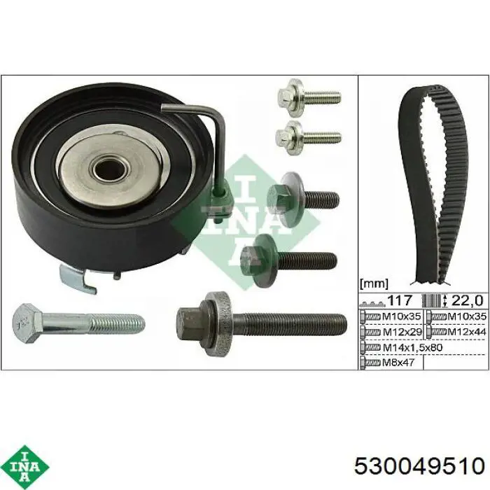 Compre 530049510 INA Correia do mecanismo de distribuição de gás, kit