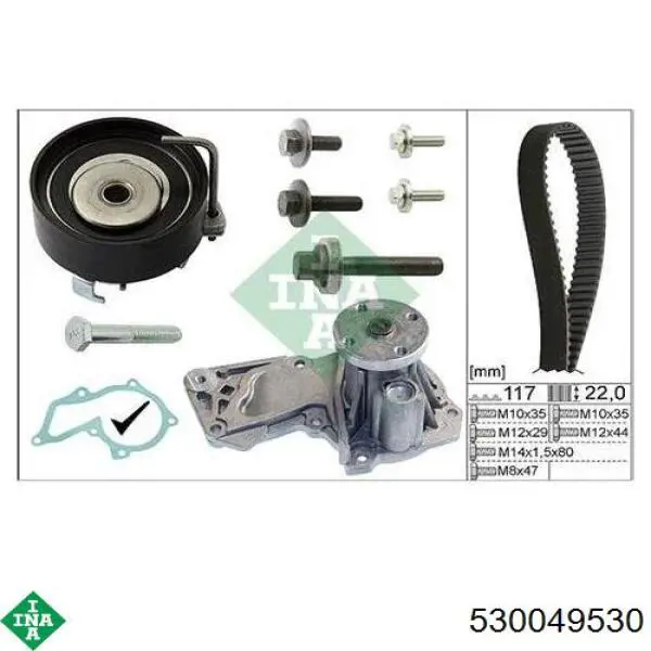 Compre 530049530 INA Correia do mecanismo de distribuição de gás, kit